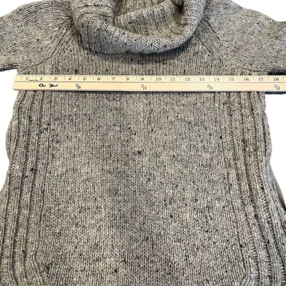 Cynthia Rowley Wool Blend Cowl Neck Zipper Round Hem Taupe Gray Sweater Size XS - Picture 9 of 12